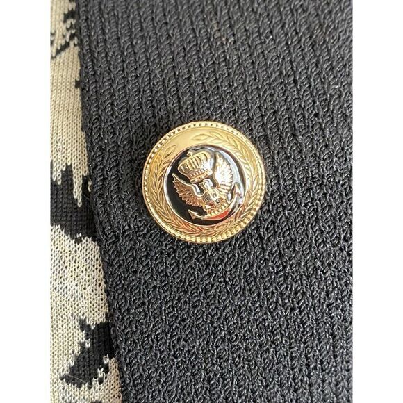 ST. JOHN Basics Blk Blazer Jacket Crop Pant Suit Santana Knit 3 piece Sz 6 10 S - Picture 4 of 9